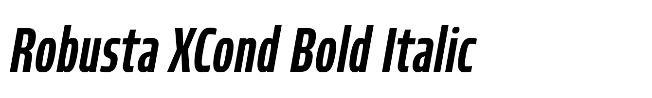 Robusta XCond Bold Italic